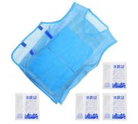 IWOWHERO Gilet Rafraîchissant Léger avec Blocs de Glace Réutilisables Gilet de Refroidissement Ajustable pour Adultes pour Travail Plein Air et Sports par Chaud