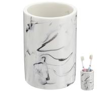 IWOWHERO Gobelet à Brossage de Dents en Marbre Blanc Tasse de Salle de Bain Compacte et Créative Coupe à Gargarisme Lisse pour Maison et Hôtel Accessoire Fonctionnel et Décoratif