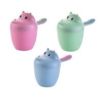 IWOWHERO Gobelet de Rinçage pour Bébé Tasse à Shampoing en Plastique Solide pour Garçons et Filles Forme d'Hippopotame Jouet de Bain 1 Pièce