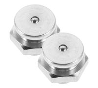 IWOWHERO Graisseurs de Lubrification Hydraulique en Acier Inoxydable 304 Lot de 2, Raccords à Filetage Droit Étanches Tête Plate pour Usage Marin et Maintenance