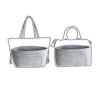 IWOWHERO Grand Sac de Rangement Feutre Gris Trousse de Toilette Portable Compacte pour Cosmétiques et Articles de Voyage Organiseur Léger et Pratique pour Femmes Déplacement