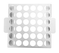 IWOWHERO Grille de Cuisson 36 Trous en Acier Inoxydable Support Cuisson Barbecue Extérieur Compatible Four Outil Solide pour Rôtir Poivrons et Cuisses de Poulet