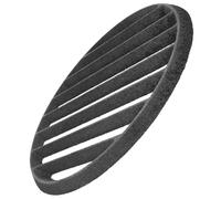 IWOWHERO Grille en Fonte Ronde 25 CM pour Barbecue et Cheminée Accessoire de Rechange Robuste Résistante à la Chaleur Ventilation Optimisée pour Cuisson Charbon et Feu de Camp Extérieur