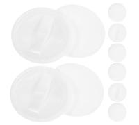 IWOWHERO Houppettes à Poudre en Coton 10 Pièces 60 X 7 Mm, Coussinets de Maquillage Doux et Compacts pour Poudre Cosmétique, pour Visage, Joues et Corps, Accessoire Beauté Pratique