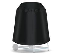 IWOWHERO Housse pour Barbecue à Gaz, Couvercle de Barbecue Rond en Fibre de Polyester, 70x70cm, Noir, Imperméable, pour Brasero et Feu de Camp Extérieur