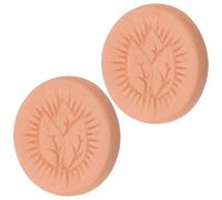 IWOWHERO Humidificateur Portable en Argile pour Cave à Cigare Feuille Ronde 3,7 CM et Outil d'Humidification 2 Pièces