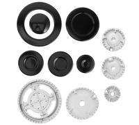 IWOWHERO Kit Couvre-brûleurs Gaz pour Cuisinière Encastrée Compatible Tête de Brûleur Combustion et Installation Flexible 11PCS