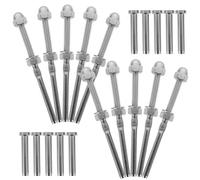 IWOWHERO Kit de 10 Tendeurs de Câble Inox à Sertir pour Garde-Corps à Câbles Système de Rampe en Acier Inoxydable 1/4-1/8 Adapté aux Balcons et Balustrades Intérieures et Extérieures