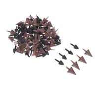 IWOWHERO Kit de 100 Becs de Poulet en Plastique pour Poupées, Accessoires de Bricolage DIY, Tailles 11x20 Mm Café et 7x16 Mm Noir, Décoration Réaliste pour Fêtes et Créations Artisanales