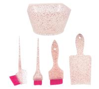 IWOWHERO Kit de Coloration Cheveux avec Bol Teintant Brosse Douce et Planche de Balayage Matériau Transparent Set Complet pour Mèches et Application Précise à Domicile