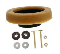 IWOWHERO Kit de Fixation pour Toilettes avec Joint Étanchéité Vis de Montage Durables Installation Stable et Étanche pour Cuvette Sanitaire