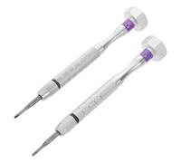 IWOWHERO Kit de Tournevis pour Lunettes 2 Pièces 1,8 Mm Tournevis Cruciforme Poignée Ergonomique Antidérapante Outil Compact et Portable pour Réparation Lunettes et Électronique