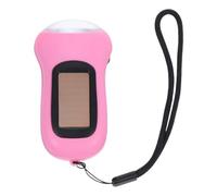 IWOWHERO Lampe Torche Solaire à Main Rose Abs, Secours et Sorties Nocturnes | Éclairage D'urgence sans Pile, Sangle de Transport, pour Paquet à Dos et Promenade du Chien la Nuit