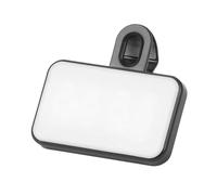 IWOWHERO Lampe Vidéo LED à Pince Noire Lumière Réglable pour Visioconférence et Photo Lampe Portable pour Ordinateur et Smartphone Éclairage Doux sans Reflet Usage Streaming et Selfie