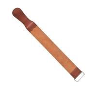 IWOWHERO Lanière Aiguisage pour Rasoir Droit Double Face Cuir Synthétique Marron Outil Manuel pour Affûter et Polir Rasoirs de Barbier