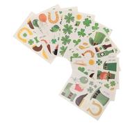 IWOWHERO Lot De 10 Autocollants Pour La Saint-Patrick Décorations Pour La Saint-Patrick Papier Transfert À L'Eau