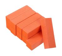 IWOWHERO Lot de 10 Limes à Ongles Double Face en Éponge Orange, Blocs Polissoirs pour Manucure et Pédicure, Outils pour Ongles Compacts et Pratiques pour Usage Professionnel et Domestique