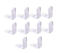 IWOWHERO Lot De 10 Verrous De Sécurité Pour Armoires Et Réfrigérateurs Blancs Faciles À Installer Sans Trous Avec Bandes Adhésives Pour Protéger Les Garçons Et Les Filles Des Dangers