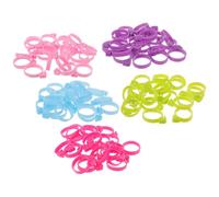 IWOWHERO Lot de 100 Pinces à Poche à Douille en Silicone Attaches Réutilisables Multicolores Anneaux de Fixation pour Pâtisserie Clips pour Cupcakes et Biscuits Outil Pratique Cuisine