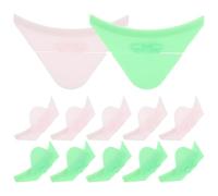 IWOWHERO Lot de 12 Couvercles de Bec Verseur Triangulaires pour Bouilloire Électrique, Silicone Résistant la Chaleur, Couleurs Rose et Vert, Accessoires Anti-projection pour Bouilloires
