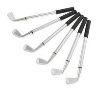 IWOWHERO Lot de 12 stylos à bille de golf, stylo à bille de golf en métal, accessoires de, bureau, pour hommes, noir, en alliage, décoration de chambre