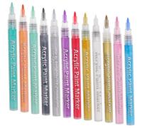 IWOWHERO Lot De 12 Stylos À Dessin Pour Nail Art Graffiti Mélange Facile À Utiliser Pour La Maison Et Le Salon