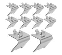 IWOWHERO Lot de 15 Clips D’étagère Robustes en Acier Inoxydable 1,5 Mm pour Support de Congélateur et Réfrigérateur, Pinces Incurvées Adaptées au Rangement et Stockage Sécurisé en