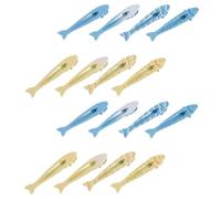 IWOWHERO Lot de 16 Pinces à Cheveux en Alliage de Poisson Mini Barrettes Colorées Jaune et Bleu Clips à Pression pour Dompter Mèches Rebelles Accessoires Coiffure pour Femmes et Filles