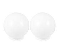 IWOWHERO Lot de 2 Abat-Jour Sphériques en Acrylique 12 CM Couleur Blanc Lait Léger et Résistant pour Remplacement D’Éclairage Extérieur Adapté Lampe de Terrasse et Jardin Diffuseur
