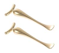 IWOWHERO Lot de 2 Bâtonnets de Massage Yeux en Alliage de Zinc Outils Doubles pour Crème Contour des Yeux Sticks de Beauté Compacts Adaptés pour L’Application et L’Absorption du Soin