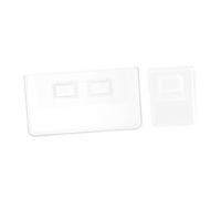 IWOWHERO Lot de 2 Boîtes de Rangement Murales Transparentes Petites Tailles en Plastique Léger Coffrets de Rangement pour Cosmétiques et Pinceaux de Maquillage Bureau et Chambre