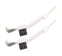 IWOWHERO Lot de 2 Brosses Nettoyantes pour Cheveux 2-en-1 avec Peigne en Métal Portable Outil de Nettoyage pour Brosses à Cheveux et Peignes pour Usage Domestique et Salon Adapté à