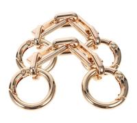 IWOWHERO Lot de 2 Chaînes D'extension en Alliage Doré Boucles Carrées, Rallonge Bandoulière pour Paquet à Main et Pochettes, Accessoires Pratiques pour Personnaliser et Transformer Paquet