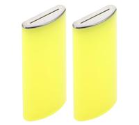 IWOWHERO Lot de 2 Conteneurs Porte-aiguilles Jaunes Fluorescents, Petite Boîte de Rangement Compacte pour Objets Tranchants et Déchets de Lames de Rasoir, Gestion Sécurisée des