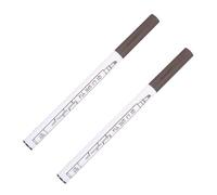 IWOWHERO Lot de 2 Crayons à Sourcils à Pointe Micro-fourche 4 Embouts Waterproof Effet Naturel Couleur Châtaigne pour Maquillage des Sourcils Résistant à L’eau Usage Quotidien