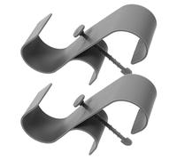 IWOWHERO Lot de 2 Crochets en Plastique Gris pour Clôture de Piscine Accessoires pour Piscines Hors-Sol Support Multifonction pour Serviettes et Outils Résistance Élevée et Gain de Place