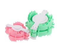IWOWHERO Lot de 2 Machines à Pompons en Plastique de Cœur Petite et Grosse Tailles Outils de Loisirs Créatifs pour Crochet et Tricot Créateur de Pompons Duveteux pour Décoration et