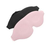 IWOWHERO Lot de 2 Masques de Sommeil 3d Occultants Ajustables pour Hommes et Femmes, Masque Oculaire Épais et Doux, Bloque la Lumière, Confortable pour Sommeil Réparateur, Sieste