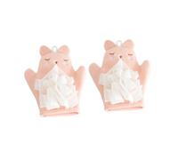 IWOWHERO Lot De 2 Moufles De Bain Exfoliants Double Face Pour Bébé Taille Standard Doux En Luffa De Bain Rose Clair Adaptés à La Peau Sensible Pour Massage Quotidien