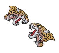 IWOWHERO Lot de 2 Patchs Brodés Motif Guépard à Coudre et Thermocollants Appliques Décoratives pour Vêtements Paquet et Accessoires Autocollants Textile Résistants Accessoires