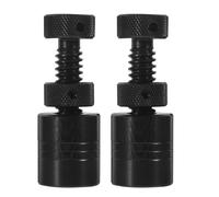 IWOWHERO Lot de 2 Patins de Levage Réglables en Acier, Tête Plate, Capacité 3 Tonnes, pour Cric Hydraulique et Vérins Stabilisateurs, Accessoire pour Manutention et Levage D’équipements