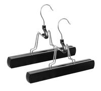 IWOWHERO Lot de 2 Pinces Pliables Noires 23 CM pour Cintres à Perruques Clips Suspendre pour Extensions de Cheveux Support Pratique pour Rangement et Séchage des Mèches