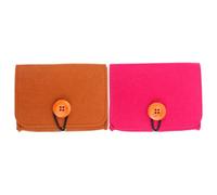 IWOWHERO Lot de 2 Pochettes en Feutre pour Huiles Essentielles Petit Étui de Voyage Léger et Compact Rangement Pratique pour Flacons Paquet à Main Portable Couleurs Rose Fuchsia et