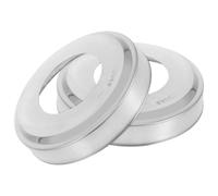 IWOWHERO Lot de 2 Rosaces en Acier Inoxydable pour Mains Courantes D’échelle de Piscine Creusée, Housses de Rampe 102x51 Mm, Compatibles Tubes, Accessoires de Remplacement pour Piscines