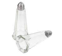 IWOWHERO Lot de 2 Saupoudreuses à Épices Pratiques en Verre Couvercles en Inox Perforés, Taille Petite, Salière et Poivrière Multifonctions pour Usage Domestique et Barbecue Extérieur