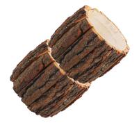 IWOWHERO Lot de 2 Seaux à Fleurs en Écorce Pots de Fleurs en Bois Étanches Taille Basse 9 CM et 10 CM Jardinières Rustiques pour Plantes Succulentes Décor Intérieur et Extérieur Pots