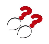 IWOWHERO Lot de 2 Serrage-Têtes Bandeaux Rouges de Point D’Interrogation Accessoires Cheveux Drôles et Décoratifs Taille Unique Flexibles pour Fêtes Déguisements et Événements Festifs