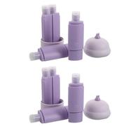 IWOWHERO Lot de 2 Set de Flacons de Voyage Souples en Silicone Étanches 60 Ml, Set de 4 Bouteilles Rechargeables pour Articles de Toilette, Format Compact Portable pour Voyage,
