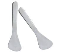 IWOWHERO Lot de 2 Spatules Massage Contour des Yeux en Métal Bâtonnets Soins Peau Compacts et Portables Outil Visage Précis pour Application Crème et Masque Accessoire Beauté Féminin