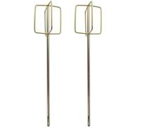 IWOWHERO Lot de 2 Tiges de Mélange Carrées pour Perceuse Électrique Accessoires pour Malaxer Peinture Ciment et Plâtre Tiges d'Agitation Robustes pour Usage Professionnel Réutilisable